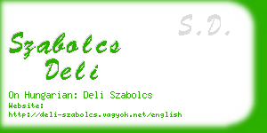 szabolcs deli business card